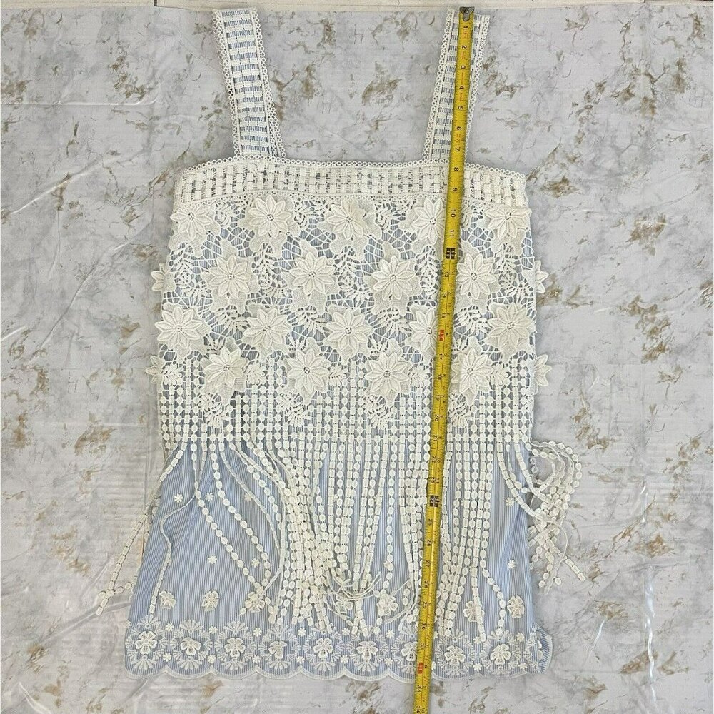 Alexis Sleeveless Fulton Fringe Lace Eyelet Mini Dress Sz Medium - Picture 11 of 15